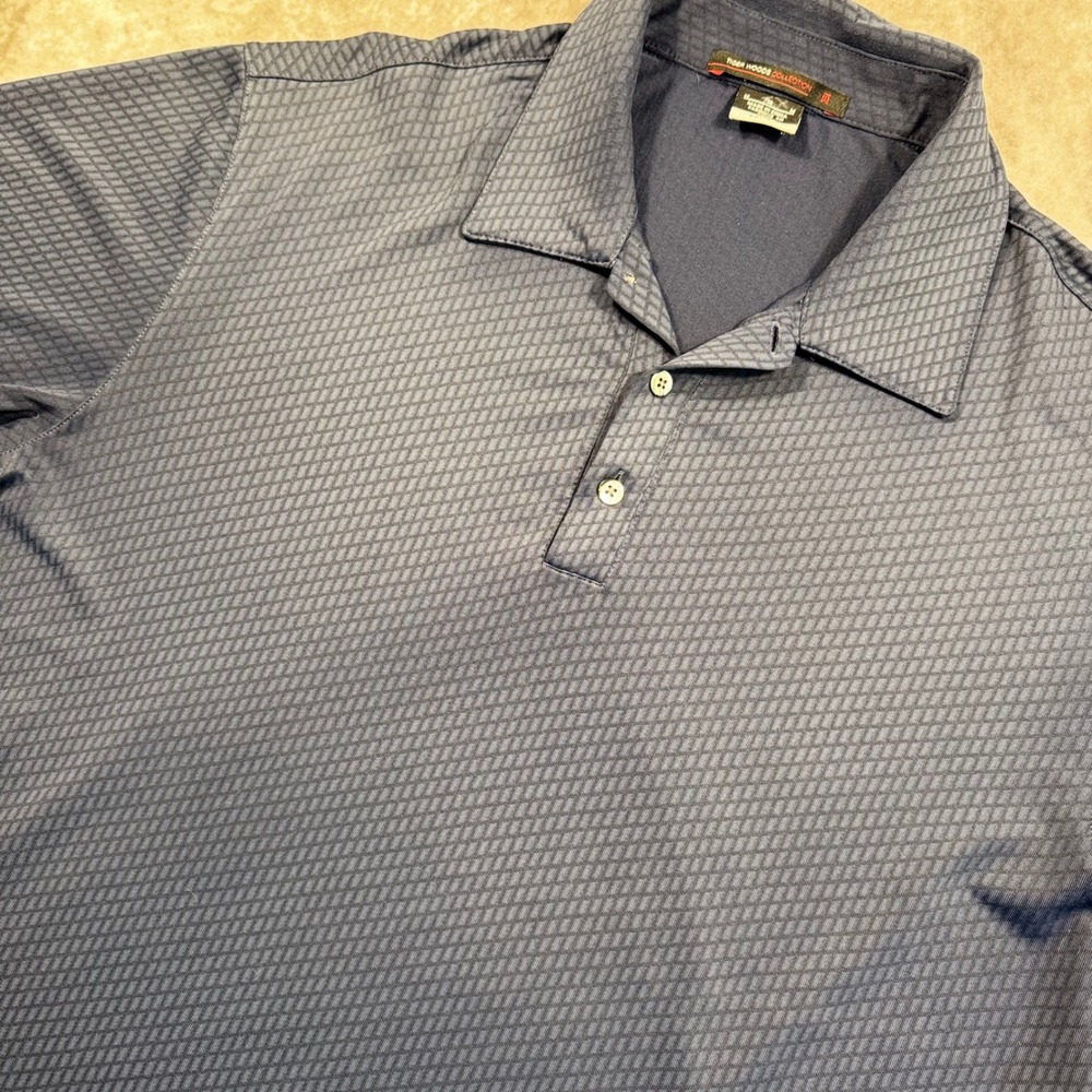 Nike Tiger Woods Collection Mens Navy Blue Dri-FIT Golf Polo Shirt Size Medium
